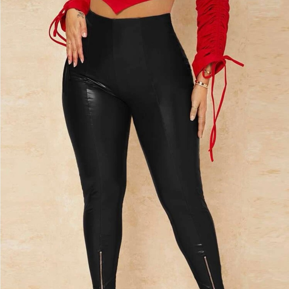 High Waist Leather Pants